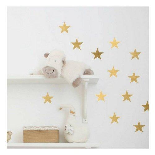 120 Gold Metallic Stars Nursery Wall Decals, Nursery Wall Stickers, Childrens/Baby Wall Art, Baby Shower Gift, Vinyl, Wallpaper Art Decor