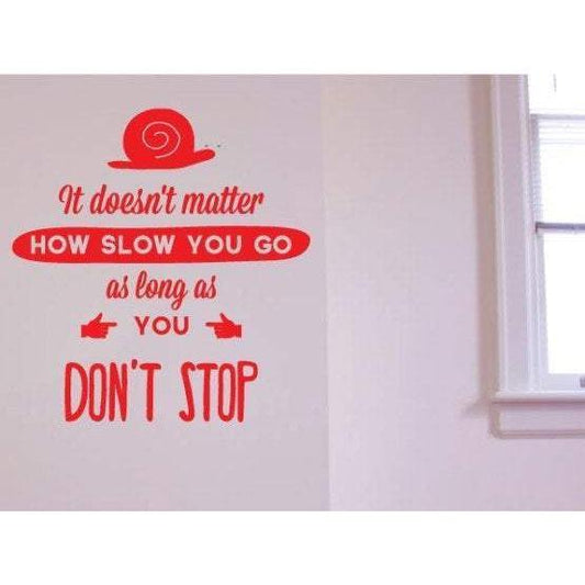Motivational Wall Sticker Decal Quote, Don't Stop. Art Gift For Home Decor Christmas Gift