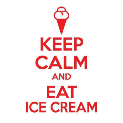 Wall Stickers Quotes, Keep Calm And Eat Ice Cream, Novelty Art Decal Quote Christmas Gift