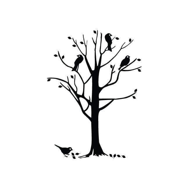 Birds In A Tree Large Nursery Wall Decal/Wall Art Sticker, Home Decor, Childrens Christmas Gift
