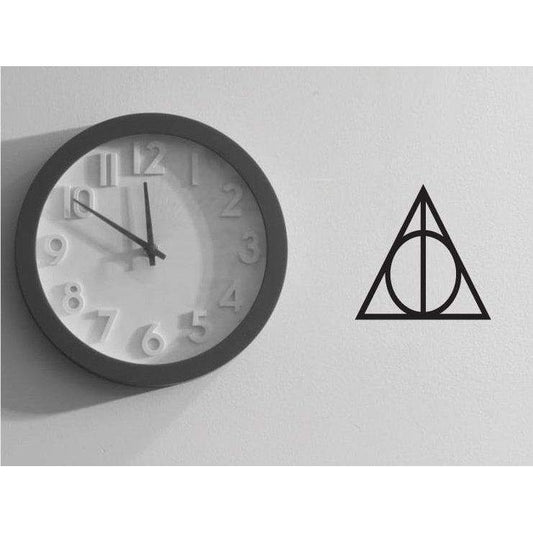2x Harry Potter Wall Decal Sticker Deathly Hallows Symbol Sign. For Walls, Windows, Car, Childrens Room Christmas Gift