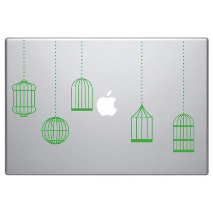 Macbook/Pro Decal Sticker 5 Hanging Bird Cages For Laptop/iPad Christmas Gift