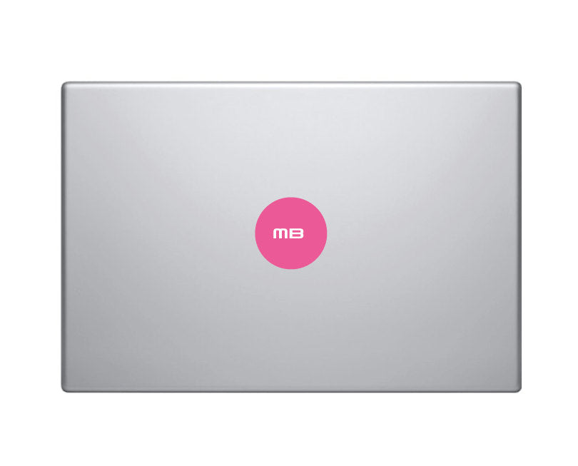 2x Macbook Decals Custom Personalised Initials | Removable Vinyl Laptop/iPad Sticker Christmas Gift