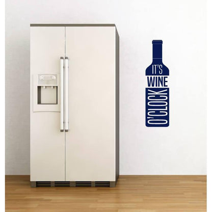 Wall Sticker Quote - It's Wine O'Clock, Kitchen/Home Wall Art Decal, Wall Quote, Mural, Wallpaper, Decor Christmas Gift