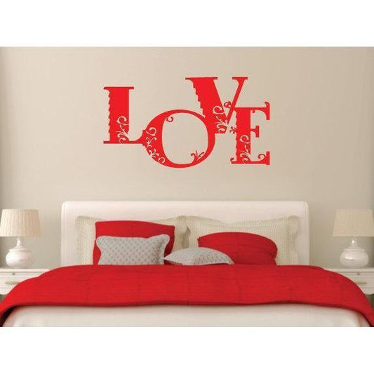 Love Wall Sticker Vinyl Decal Floral/Flower Design For Home Decor UK. *FREE P&P!* Christmas Gift