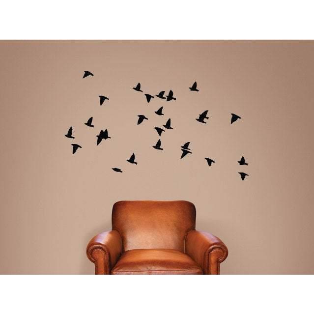 Flock Of Flying Birds Wall Decals/Wall Art Stickers - Vinyl , Bedroom, Home Decor, Childrens, Murals, Wallpaper Christmas Gift