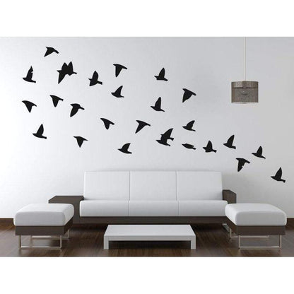 Flock Of Flying Birds Wall Decals/Wall Art Stickers - Vinyl , Bedroom, Home Decor, Childrens, Murals, Wallpaper Christmas Gift