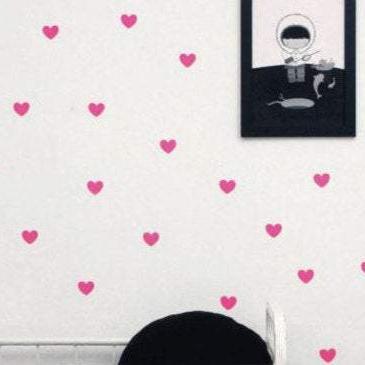 100 Hearts Wall Stickers