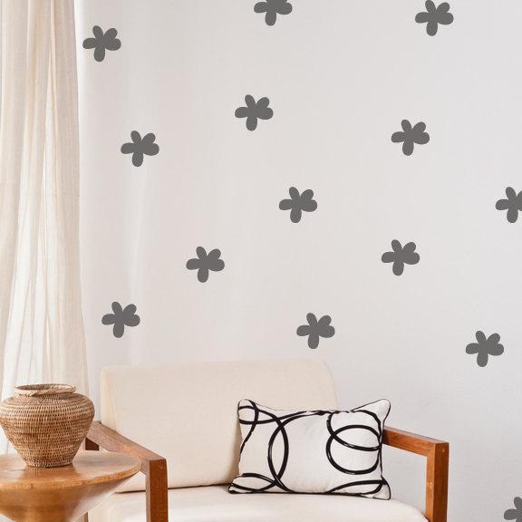 100 Flower Shape Wall Stickers