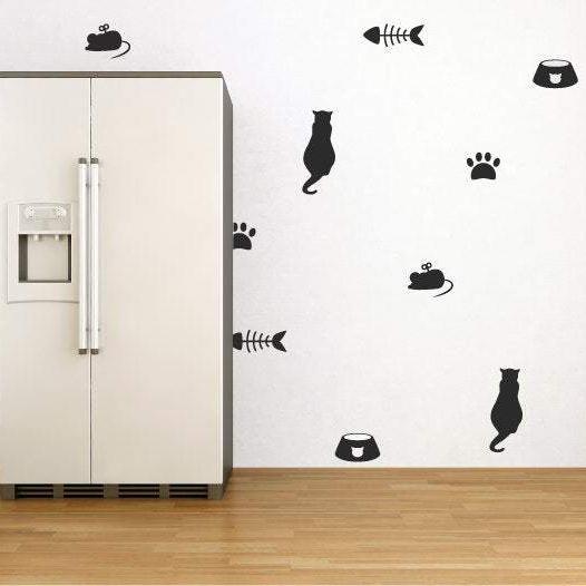 Cat Pattern Wall Stickers