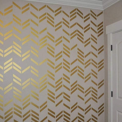100 Gold Abstract Line Wall Stickers