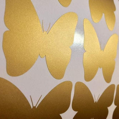 48 Gold Butterfly Nursery Wall Stickers