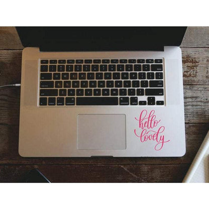 Macbook Decal Hello Lovely, Mac Decal, Motivational Decal - Removable Vinyl Laptop/iPad Stickers, Mirror Decal Christmas Gift