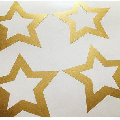 18 Large Outline Star Wall Stickers