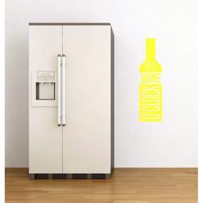 Wall Sticker Quote - It's Wine O'Clock, Kitchen/Home Wall Art Decal, Wall Quote, Mural, Wallpaper, Decor Christmas Gift