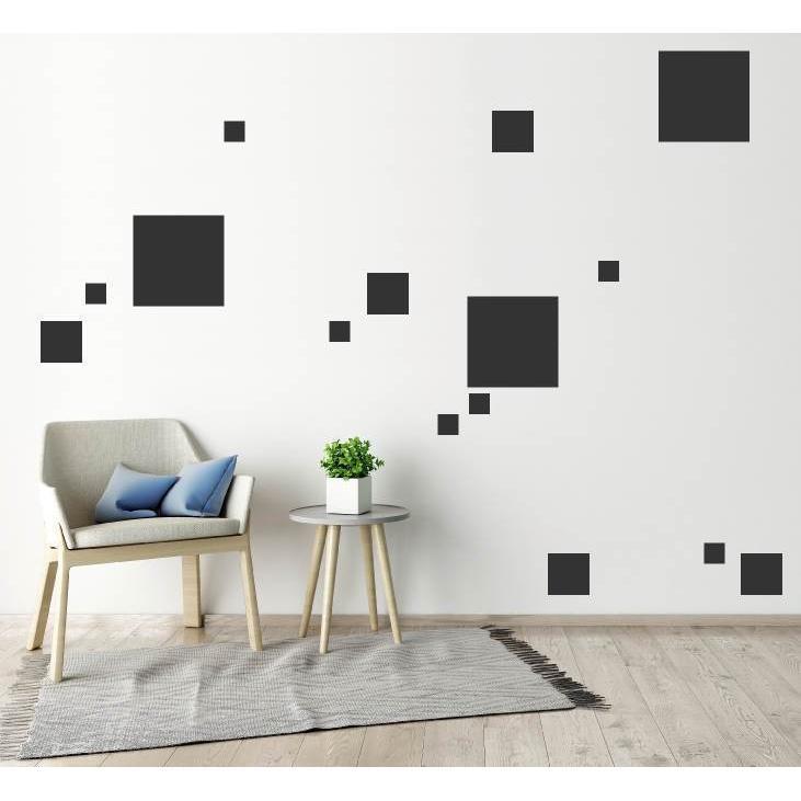 100 Squares Wall Stickers/Wall Decals For Home Decor/Nursery/Office - Wallpaper Mural Wall Art Christmas Gift