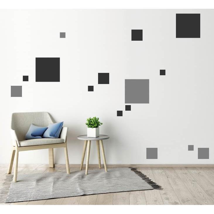 100 Squares Wall Stickers/Wall Decals For Home Decor/Nursery/Office - Wallpaper Mural Wall Art Christmas Gift