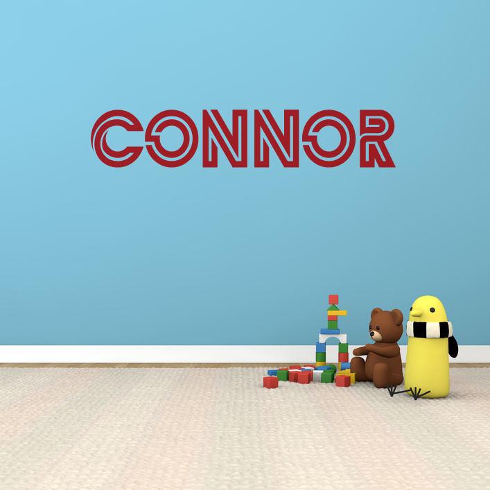 Custom Wall Decal - Boys Name Nursery Wall Sticker/Bedroom Wall Decal - Modern Text Style - Personalised Wall Art Christmas Gift