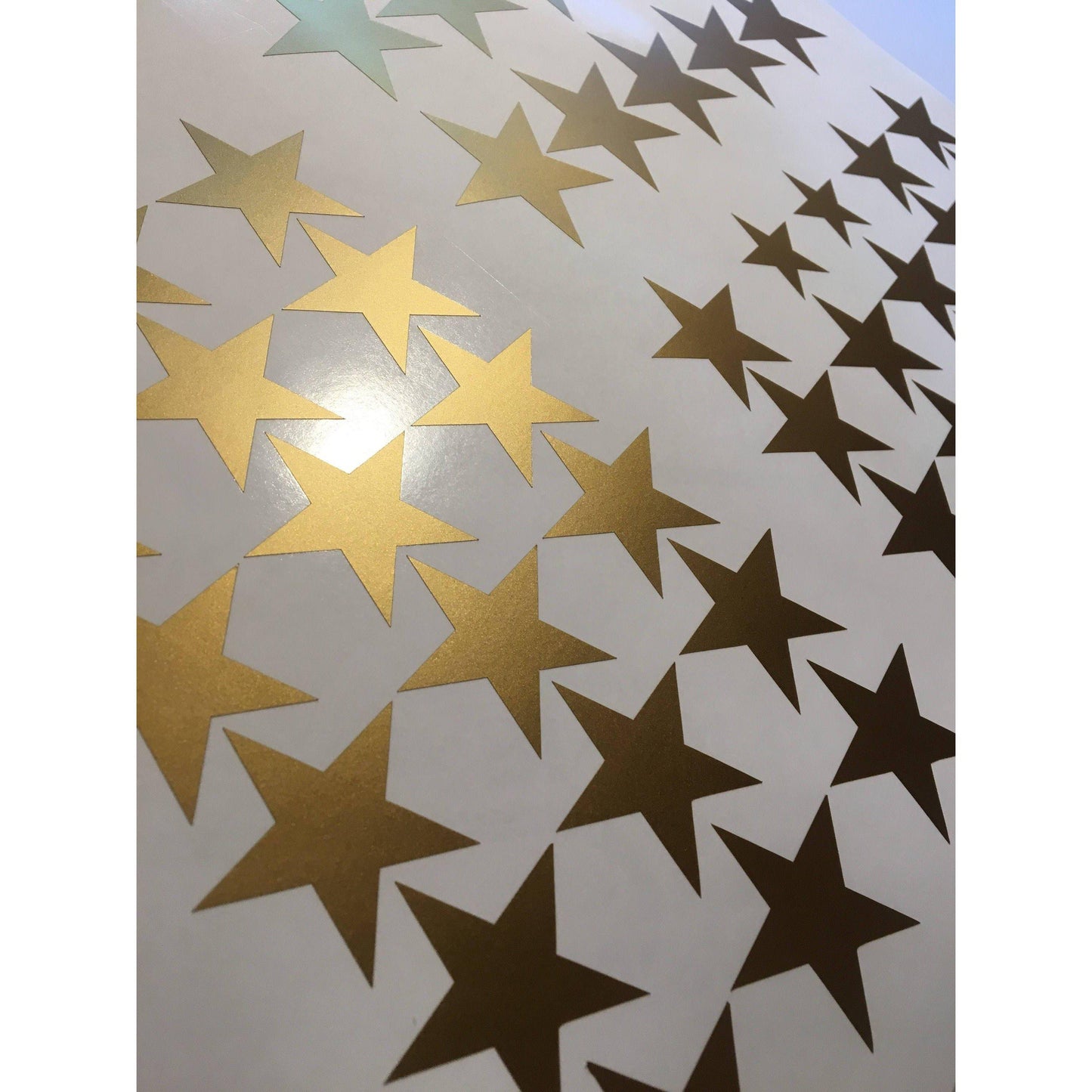 120 Gold Metallic Stars Nursery Wall Decals, Nursery Wall Stickers, Childrens/Baby Wall Art, Baby Shower Gift, Vinyl, Wallpaper Art Decor