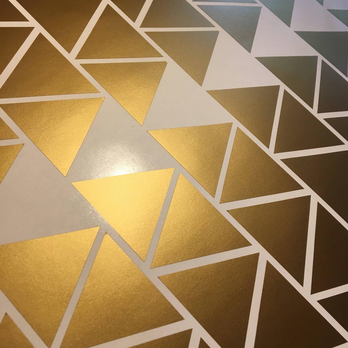 100 Gold Triangle Wall Sticker Shapes