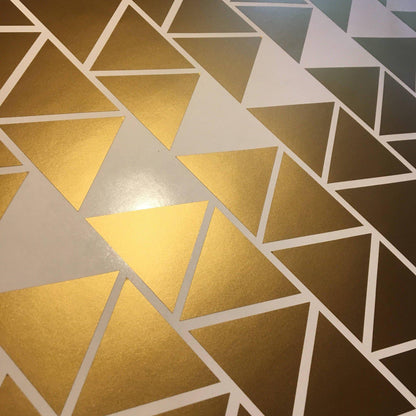 100 Gold Triangle Wall Sticker Shapes