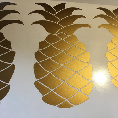 Gold Wall Stickers, Wall Decals, Pineapple Wall Stickers, Wall Art, Vinyl Wall Decal, Wall Decor, Home Decor, Murals, Wallpaper, Decals