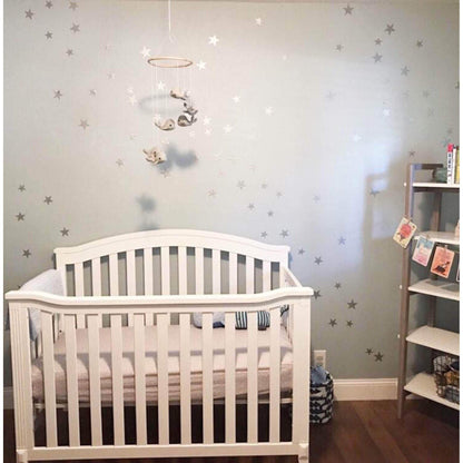 Wall Stickers, Wall Decals, Nursery Wall Art Silver Metallic Stars Kids Room Wall Art Star Stickers Star Decals Nursery Decor Christmas Gift