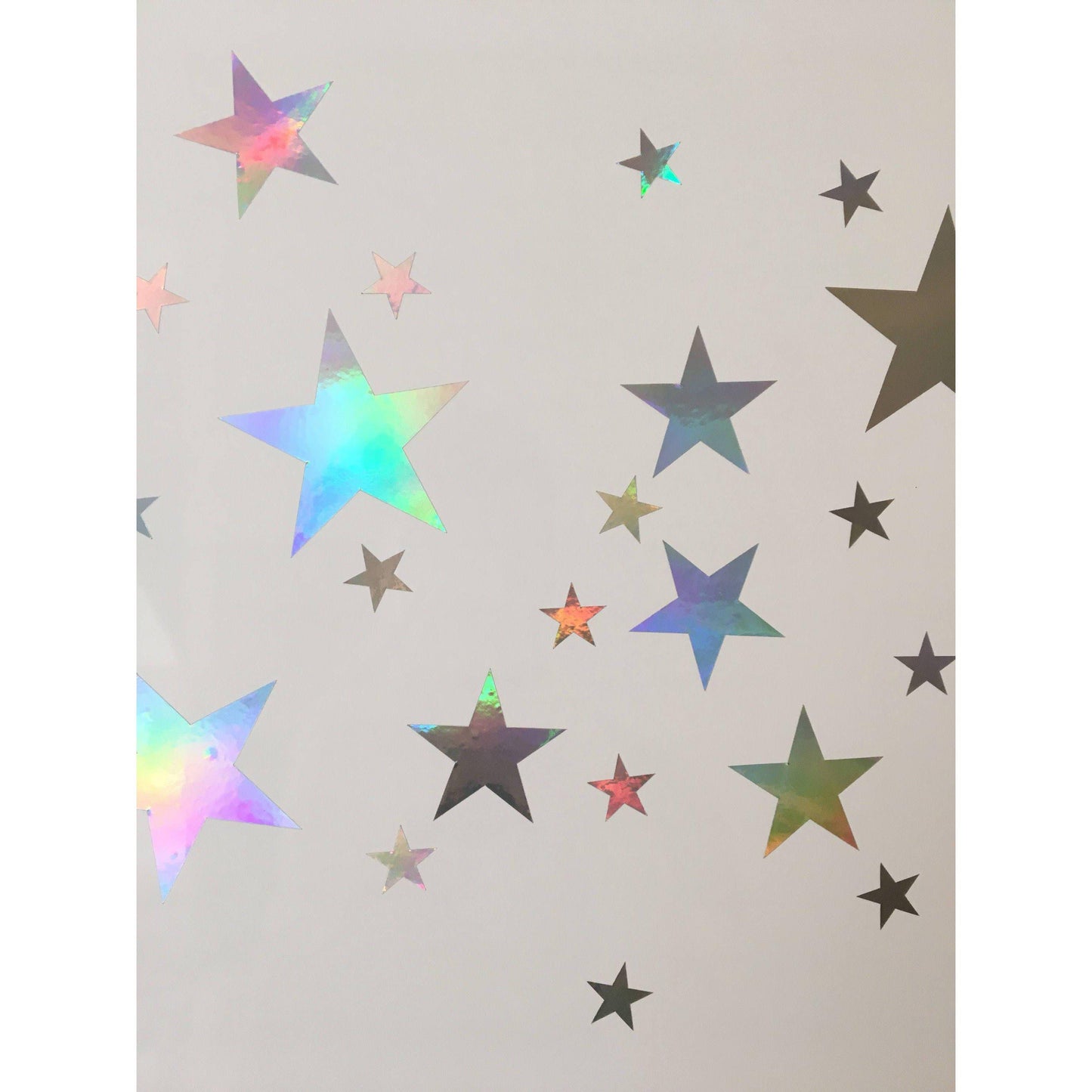 Nursery Wall Decals, 120 ULTRA Silver Rainbow Nursery Wall Stickers, Childrens Bedroom,Decor, Vinyl, Star Stickers, Star Decals, Wallpaper