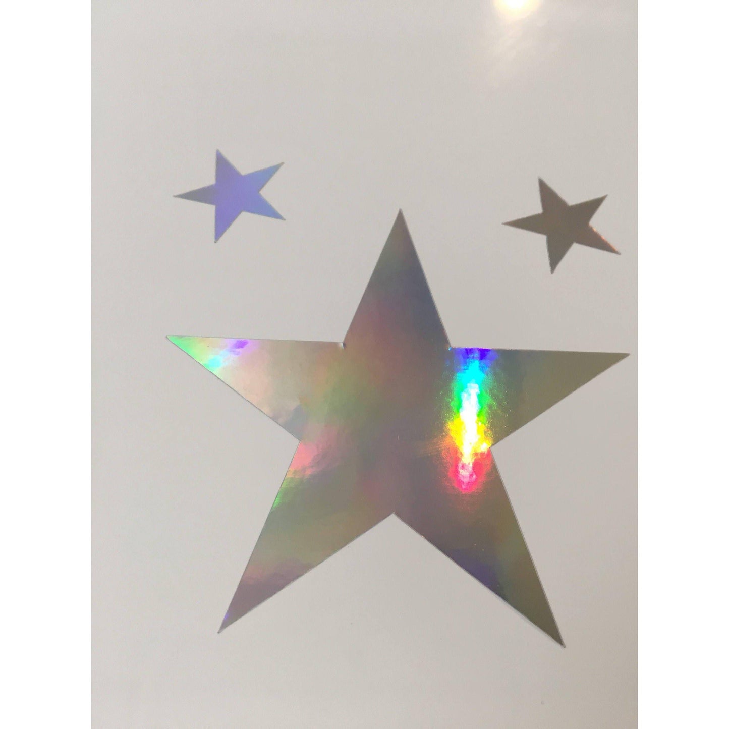 Nursery Wall Decals, 120 ULTRA Silver Rainbow Nursery Wall Stickers, Childrens Bedroom,Decor, Vinyl, Star Stickers, Star Decals, Wallpaper