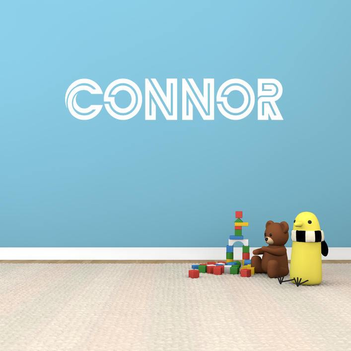 Custom Wall Decal - Boys Name Nursery Wall Sticker/Bedroom Wall Decal - Modern Text Style - Personalised Wall Art Christmas Gift