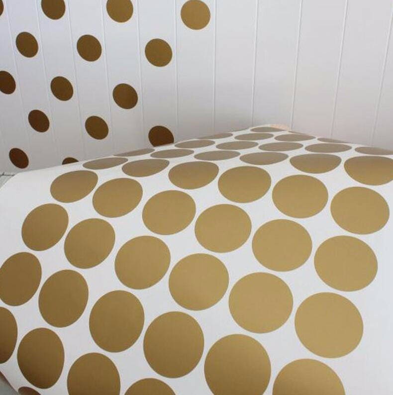 Polka Dot Nursery Wall Decals Wall Stickers For Kids Room Gold Polkas Dot Peel And Stick Metallic Gift For Kids Newborn Gift Ideas