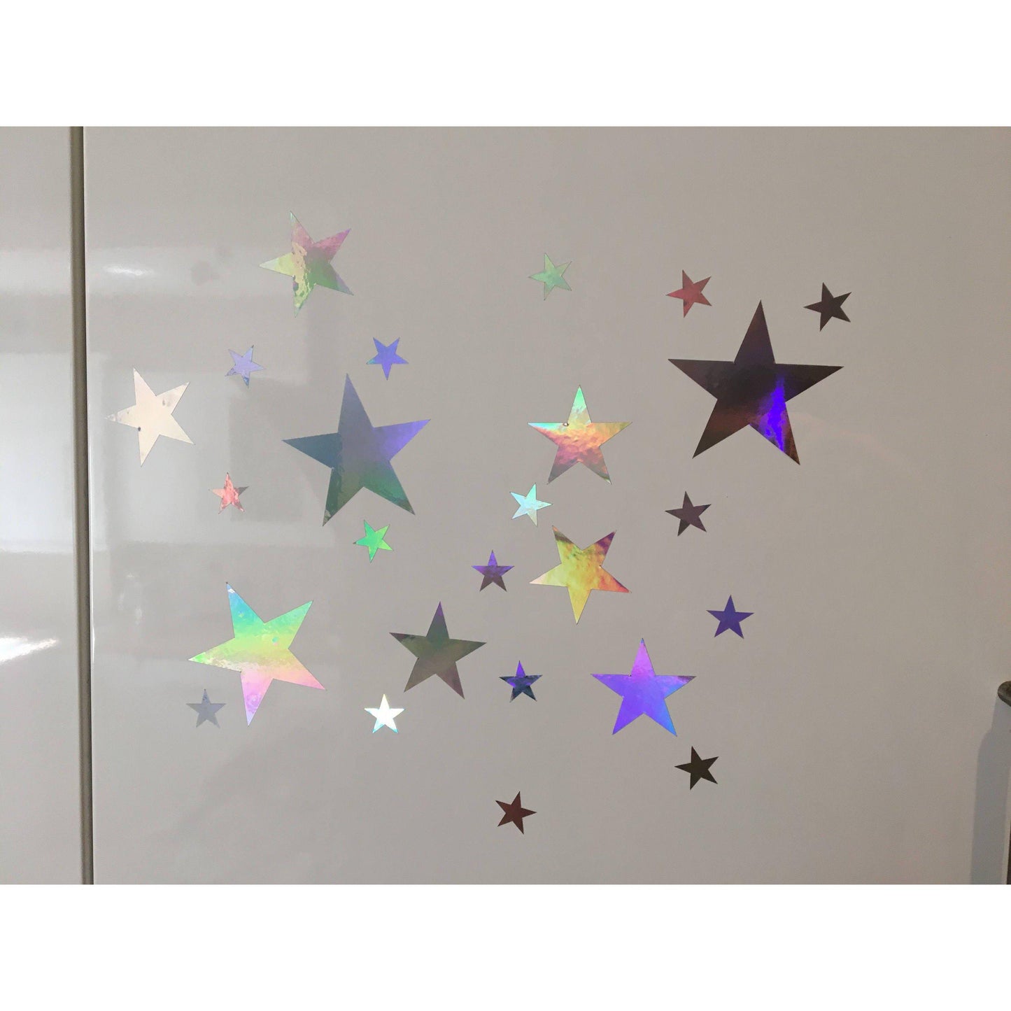 Nursery Wall Decals, 120 ULTRA Silver Rainbow Nursery Wall Stickers, Childrens Bedroom,Decor, Vinyl, Star Stickers, Star Decals, Wallpaper