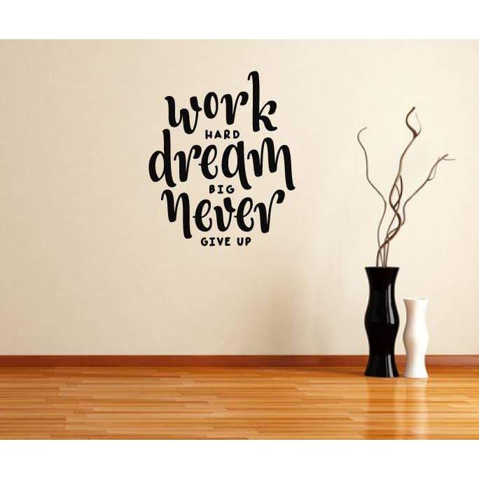 Wall Decal Quote, Motivational Quote, Inspirational Quote, Work Hard, Wall Art Quote, Wall Sticker Quote, Wall Quote, Wall Art, Home Decor