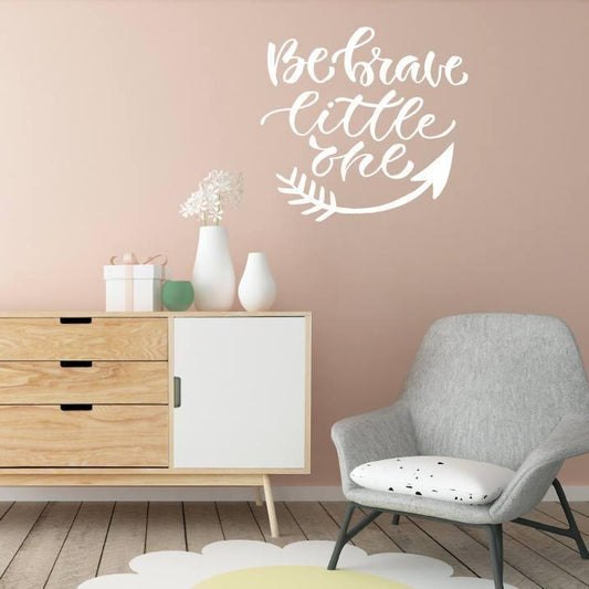 Be Brave Little One, Nursery Wall Sticker, Wall Decal Quote, Wall Sticker Quote, Nursery Quote, Wall Decal, Wall Sticker, Wall Art, Decor