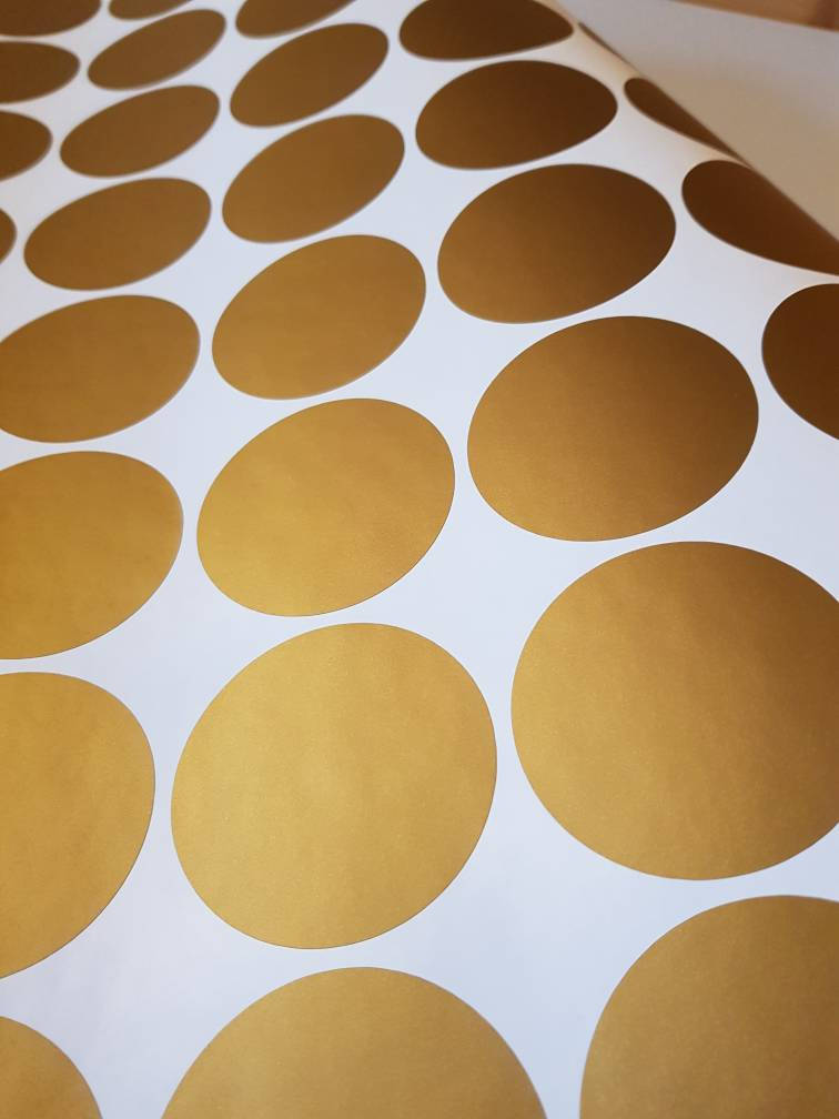 Gold Wall Decals, Gold Wall Stickers, Polka Dot Decals, Polka Dot Stickers, Gold Polka Dots, Home Decor, Wall Art, Golden Wall Decals, Art