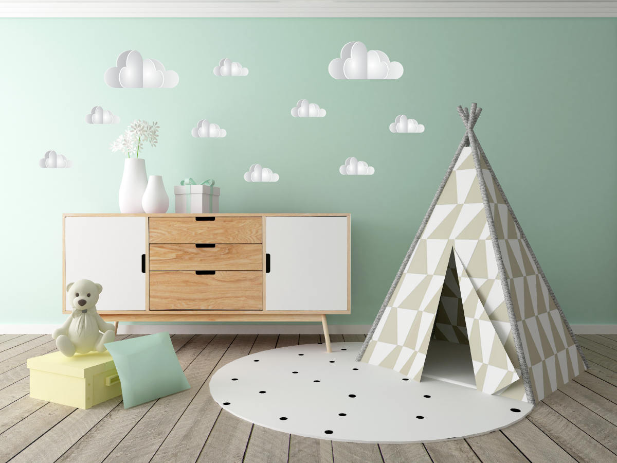 Clouds Wall Decals Cloud Wall Stickers Nursery Wall Art For Kids Children 10 Large Cloud Decals Print Wallpaper Murals