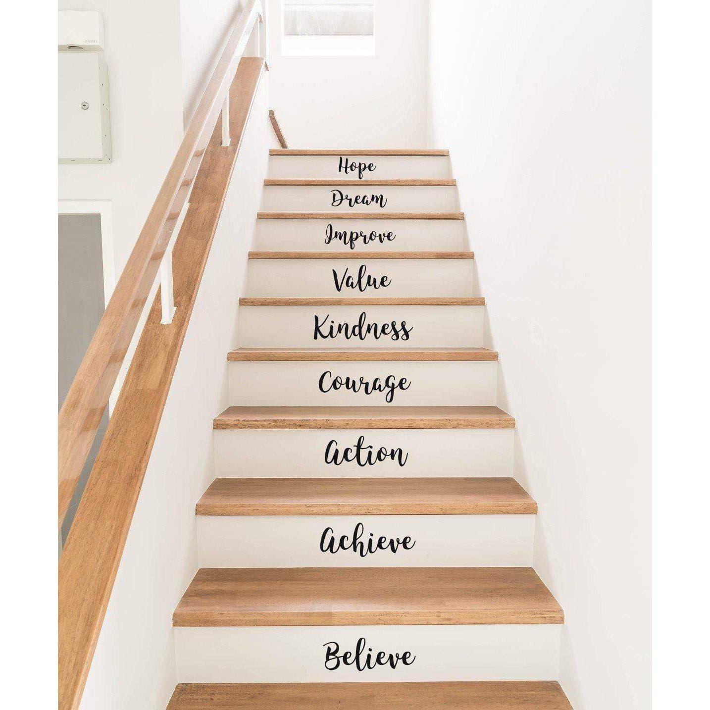 Stair Decals, Stair Stickers, Stair Riser Stickers, Stair Riser Decals, Staircase Decor, Staircase Decal, Staircase Stickers, Stair Art 7001