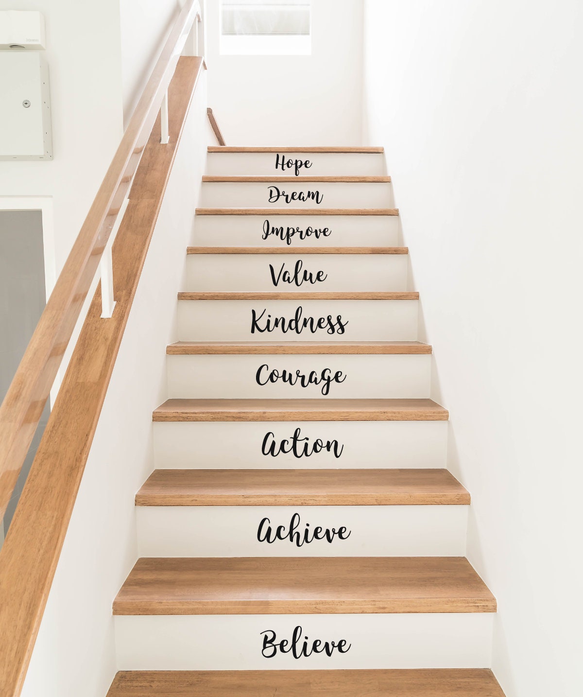 Stickers For Stairs, Decals For Stairs, Stair Decals, Stair Stickers, Stickers Pack, Motivational Quote, Inspirational Quote, Vinyl Stickers