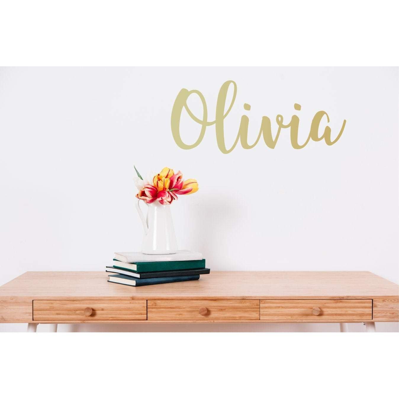 Design Your Own Wall Decal Sticker Custom Personalised Name Wall Art For Bedroom Office Nursery (36 Colours)
