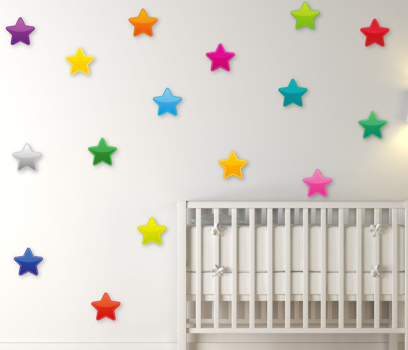 Star Wall Decals, Space Wall Decals, Star Stickers, Star Wall Sticker, Colourful Wall Art, Peel And Stick, Kids Room Decor, Kids Stickers,41