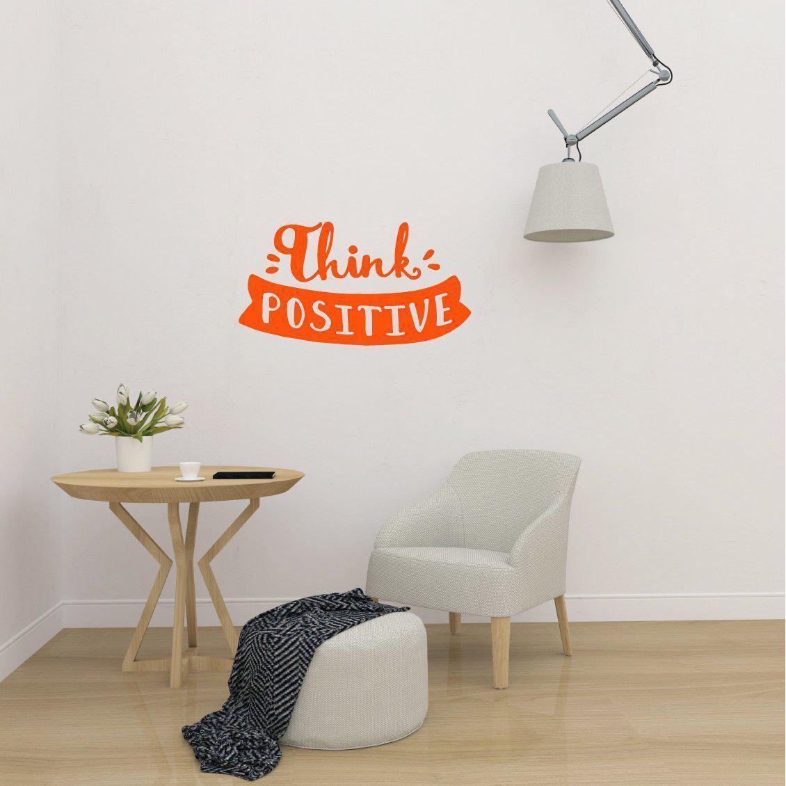 Positive Quotes, Think Positive Wall Decal Sticker Wall Stickers Quotes Motivational Wall Art Inspirational Home Office Wall Decor, 200