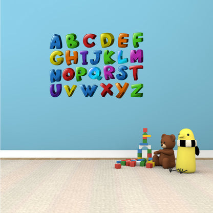 Alphabet Wall Stickers, Kids Wall Decals, Learning Wall Decals, Educational, Wall Stickers For Kids, Nursery Stickers, Decals For Kids, 66