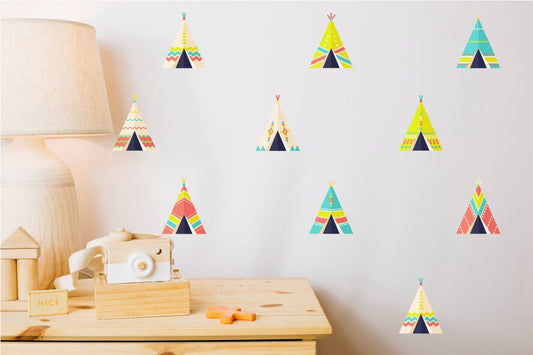 Teepee Nursery Art, Teepee Wall Decal, Teepee Wall Sticker, Teepee Decals, Nursery Wall Decals, Nursery Wall Art, Kids Wall Decals, Decor,19