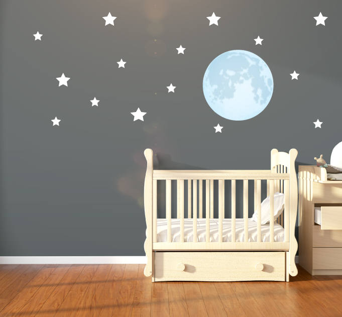 Moon Wall Decal, Stars Decals, Decal Stars, Moon Sticker, Stars Stickers, Star Wall Decals, Star Wall Stickers, Star Decals, Moon Wall Art