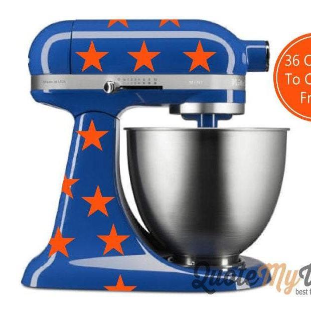 Kitchen Aid Mixer Decals, KitchenAid Decals, Peel And Stick, Star Deca