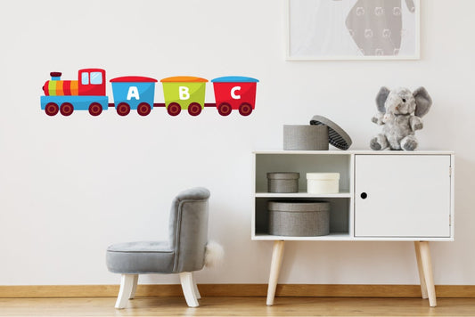 Train Wall Decals, Train Wall Stickers, Childrens Bedroom Wall Stickers, Train Set, Kids Wall Art, Childrens Wall Art, Nursery Wall Art, 45