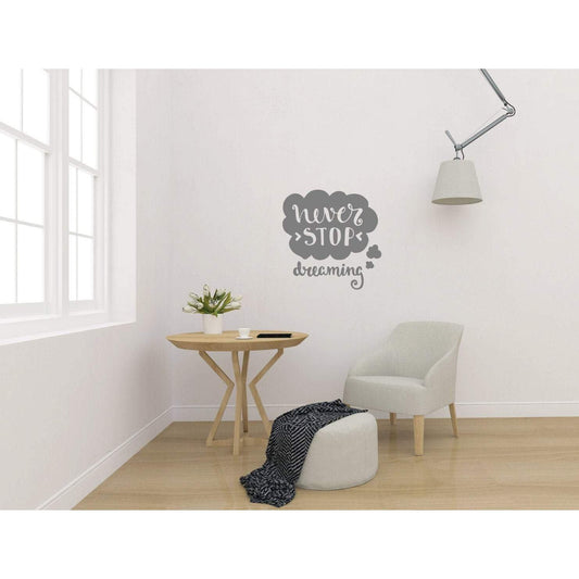 Positive Quotes, Positive Wall Decal, Positive Wall Stickers, Wall Decal Quotes, Wall Stickers Quotes, Dreaming, Never Stop, Wall Art, Decor