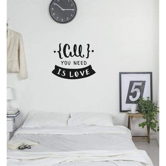 Love Wall Sticker Quote, Wall Stickers Quotes, Love Wall Decals, All You Need Is Love, Bedroom Wall Decal, Love Wall Art, Quotes Stickers