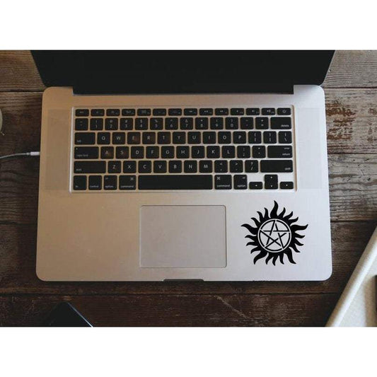 Supernatural Stickers, Supernatural Decals, Macbook Decal, Laptop Stickers, Supernatural TV, Logo, Dean Winchester, Castiel, Laptop Decals