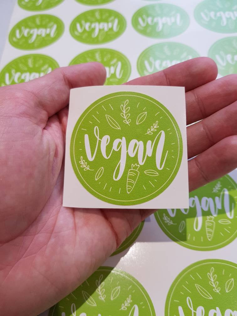 Vegan Sticker, Vegan Stickers, Vegan Gift, Vegan Decal, Laptop Sticker, Animal Rights, Vegan Logo, Vegan Power, Gifts For Vegans, Decals